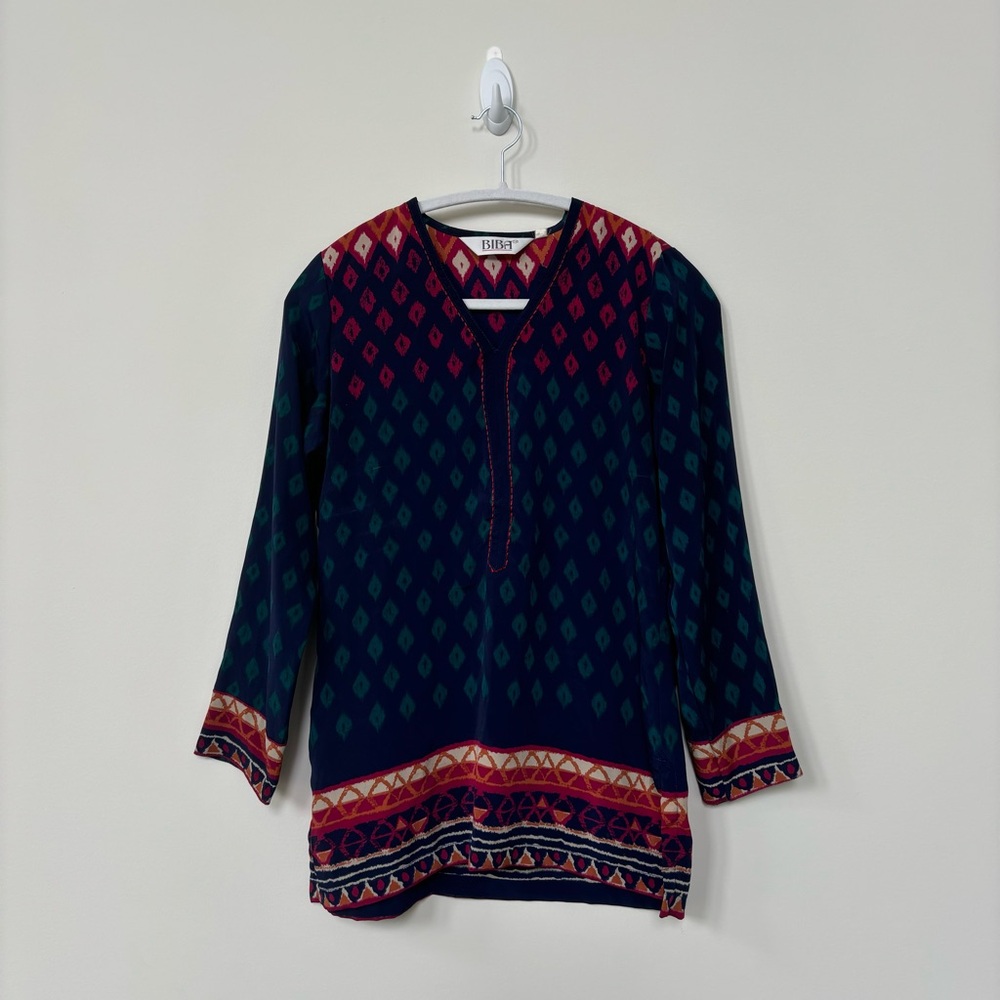 Dark Blue Crepe Kurti